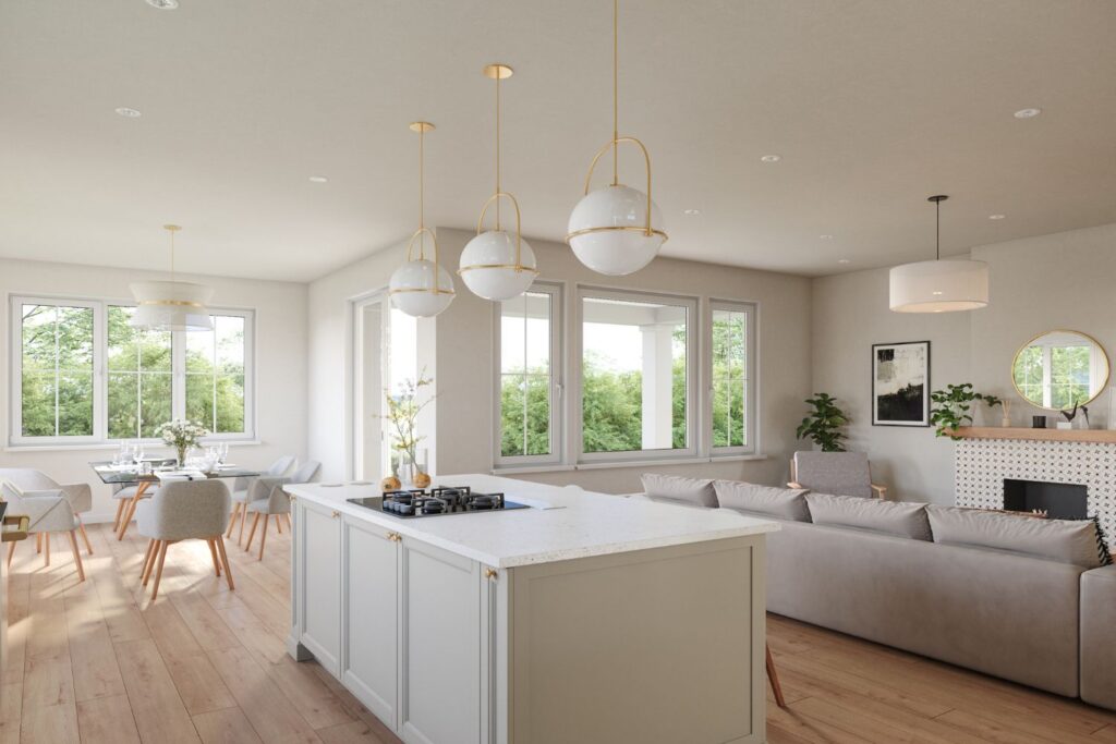 Open floor plan Net-Zero home in Alexandria