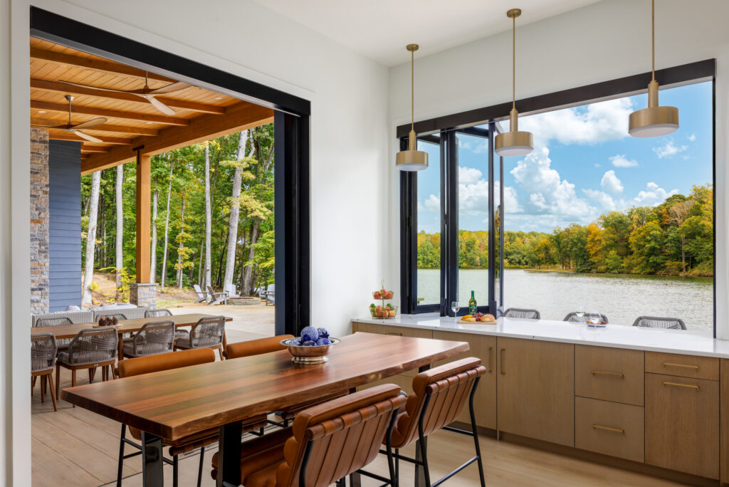 Lake views from every room in this Lake Anna custom home