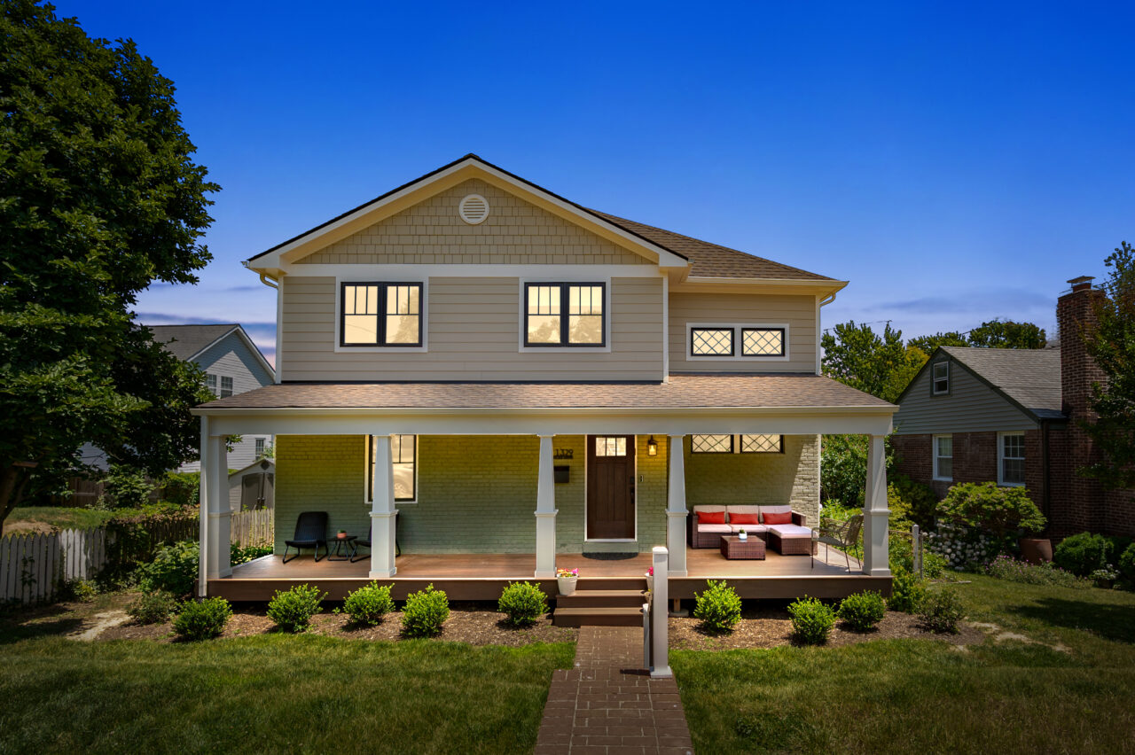 Exterior image of custom built home in Alexandria, VA