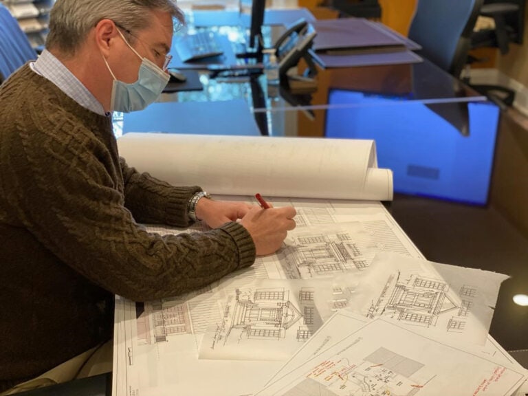 concept design phase of a home renovation to create a floor plan and elevation drawings