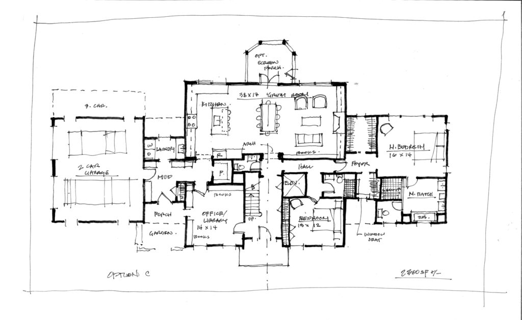 Alair Homes Hunt Country team discussing floorplans with homeowners