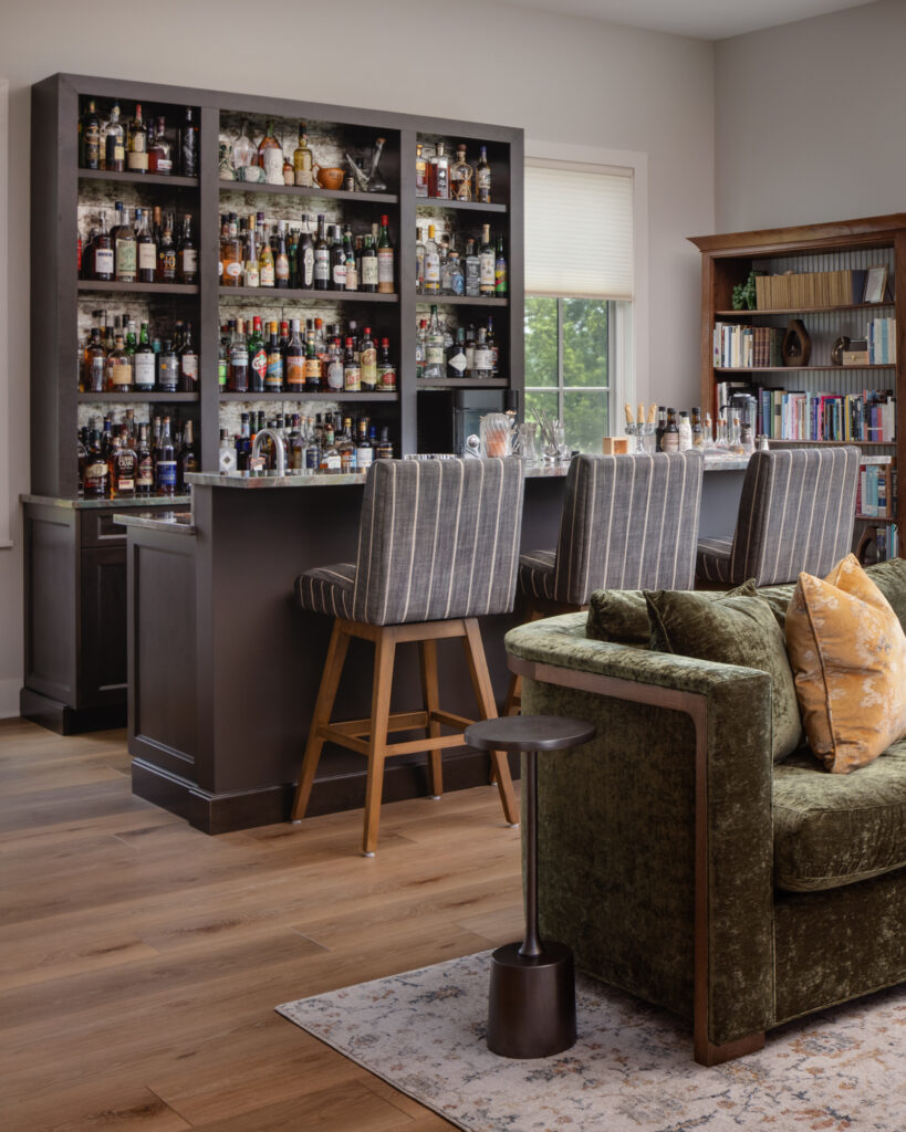 Custom open flow living room designed for entertaining and family gatherings