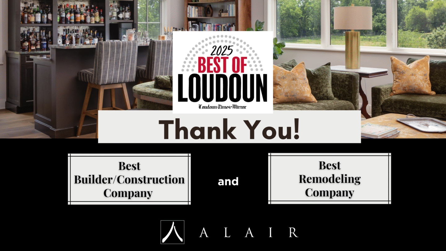 Alair Homes Hunt Country Wins Best of Loudoun 2025 in Two Categories