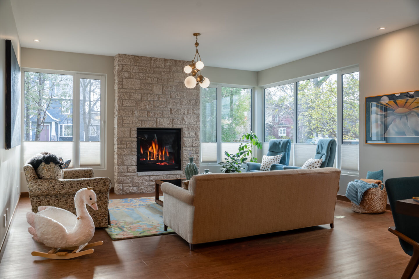 Mid Mod Custom - Living Room