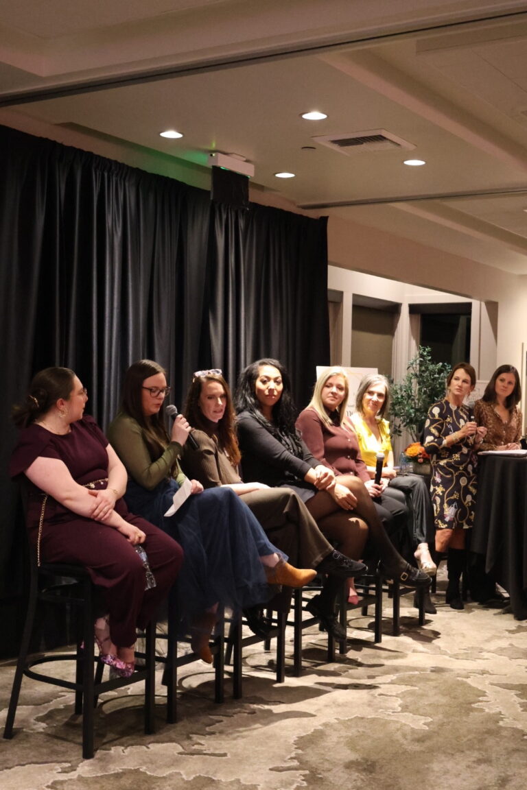 a panel of women who were invited to speak at the Women of Influence Event at Overlake Golf & Country Club in November of 2025