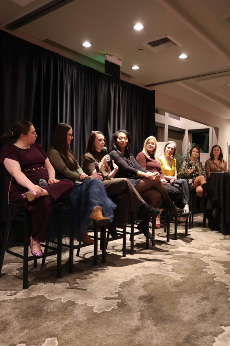 a panel of women who were invited to speak at the Women of Influence Event at Overlake Golf & Country Club in November of 2025 | hosted by Alair Homes Kirkland