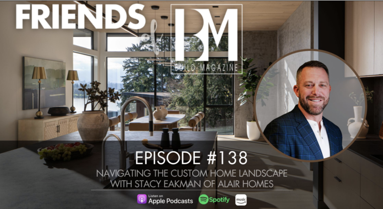 a graphic about Stacy Eakman who joined Ted on the best podcast: the Build Magazine to discuss the recent completion of the new american home in Orlando