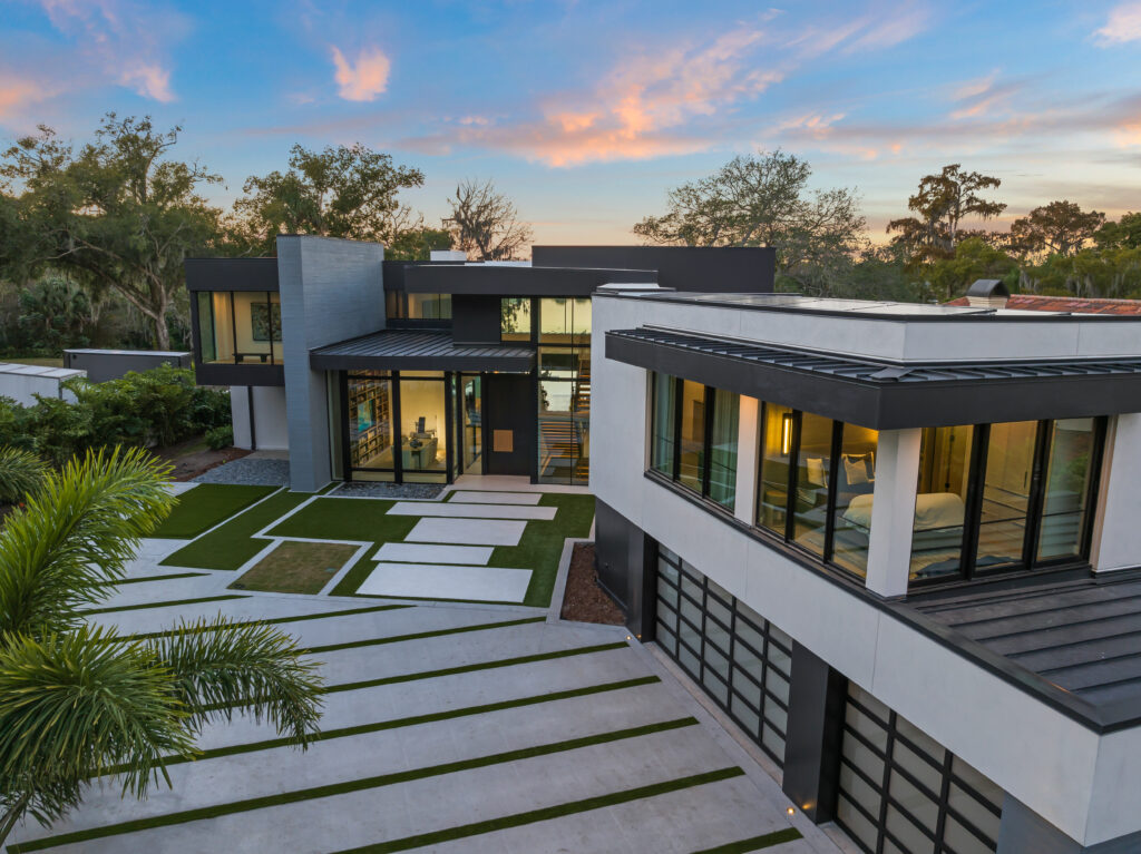 Exterior of The New American Home 2026 built by Alair Orlando, featuring modern architecture and high-end design details.