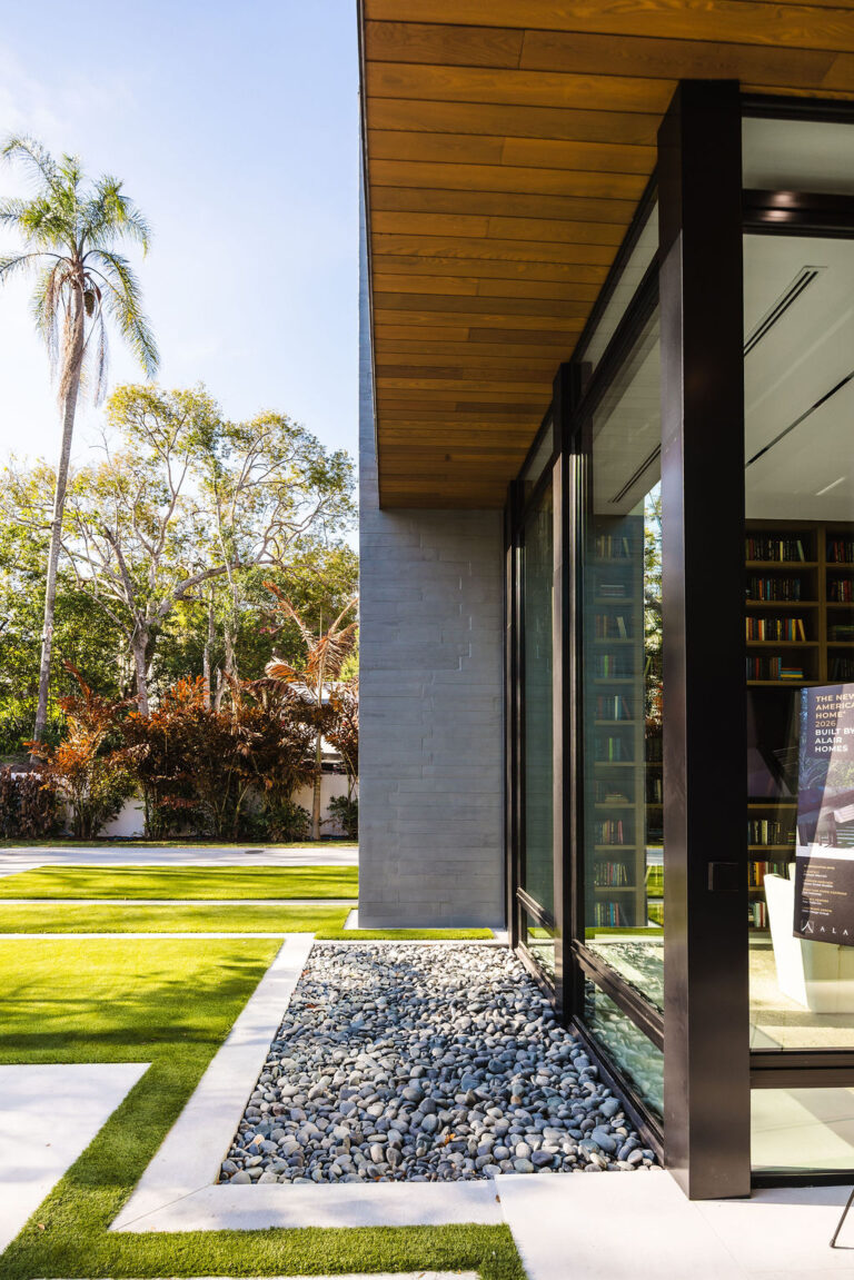 Green grass, palm trees at the New american home | Alair