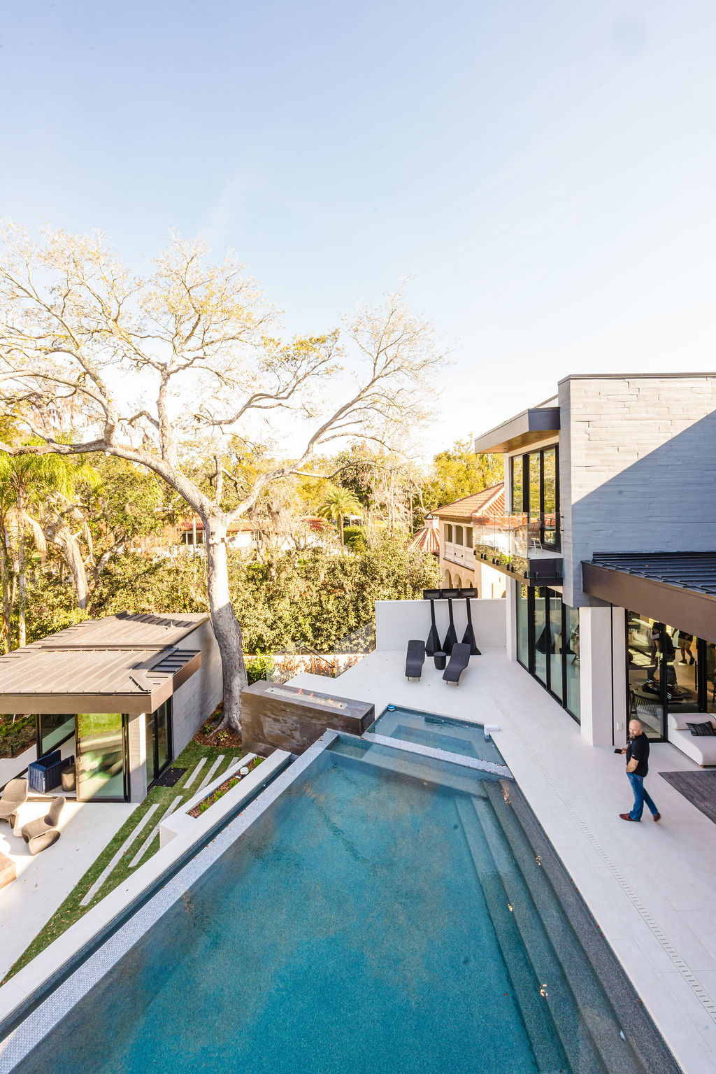 a photo of the back year of the new american home in Winter Park, Florida | Alair