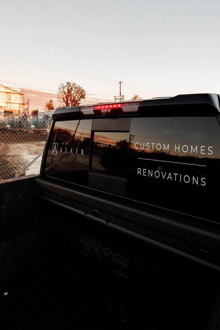 alair custom homes wrapped truck