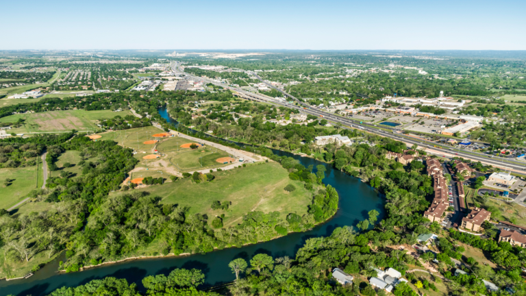 New Braunfels Aerial View, Hill County, Texas